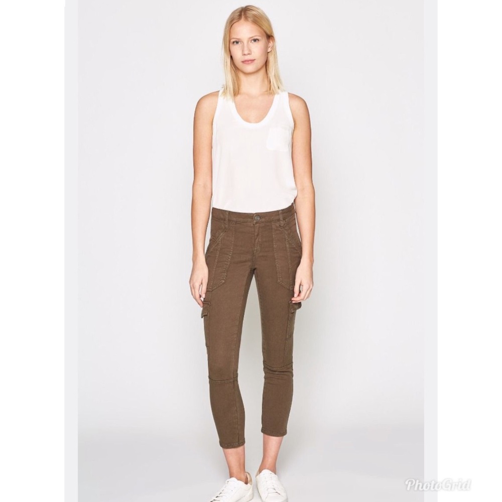 Joie brown okana skinny cargo pants in fatigue
